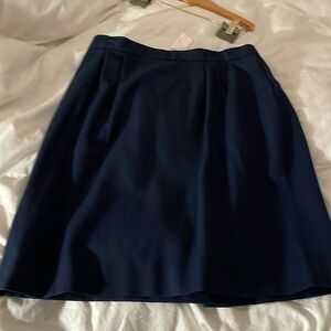 NWOT Lands End pencil skirt size 16P Navy blue wool with pockets